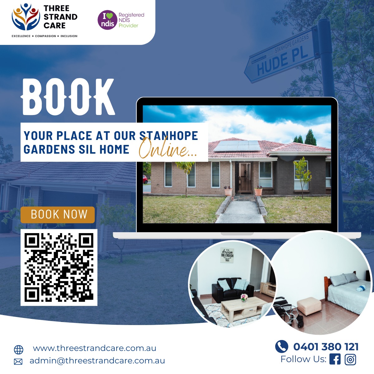 Three Strand Home Care Facebook ad: Chat with us