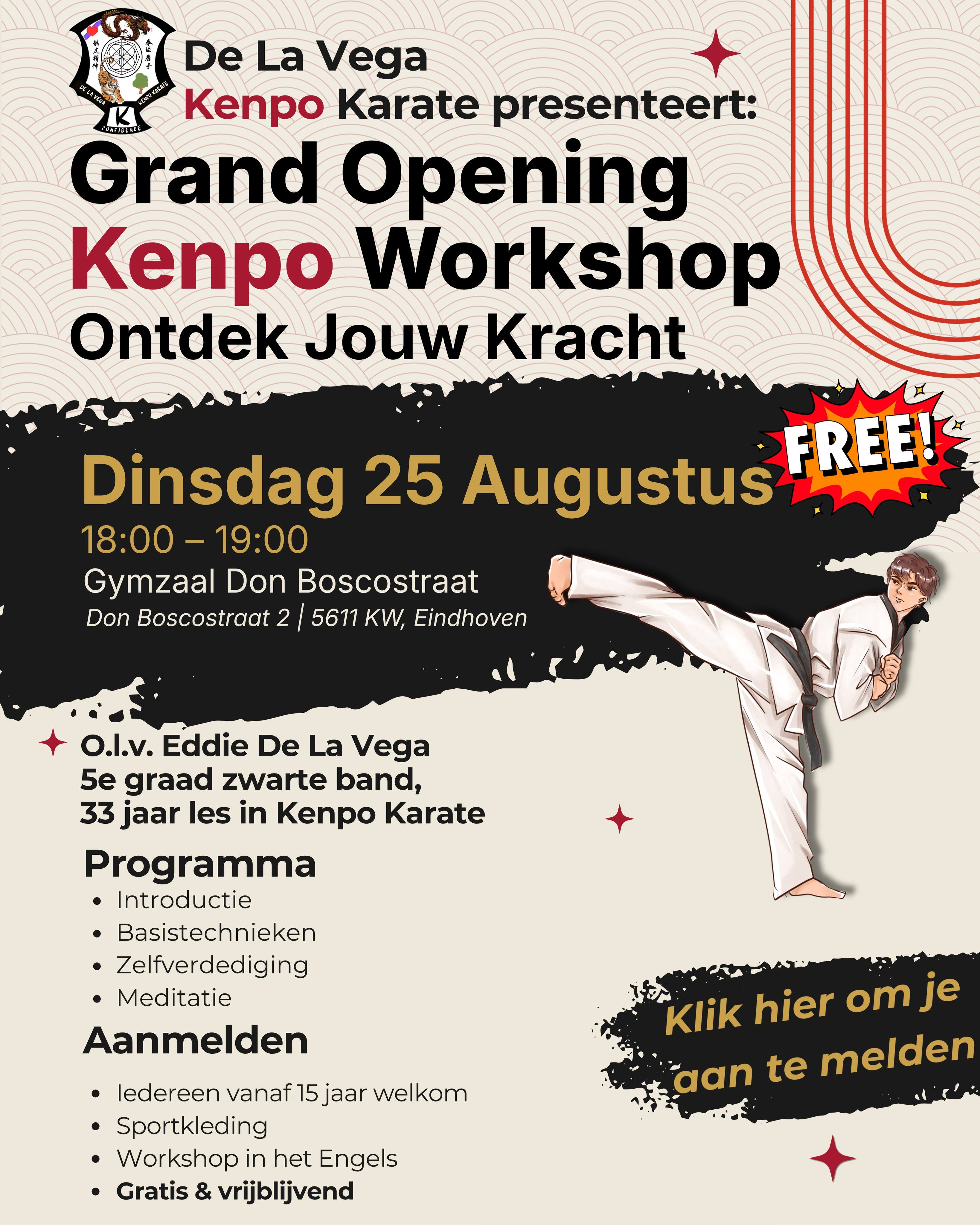 De La Vega Kenpo Karate Facebook ad
