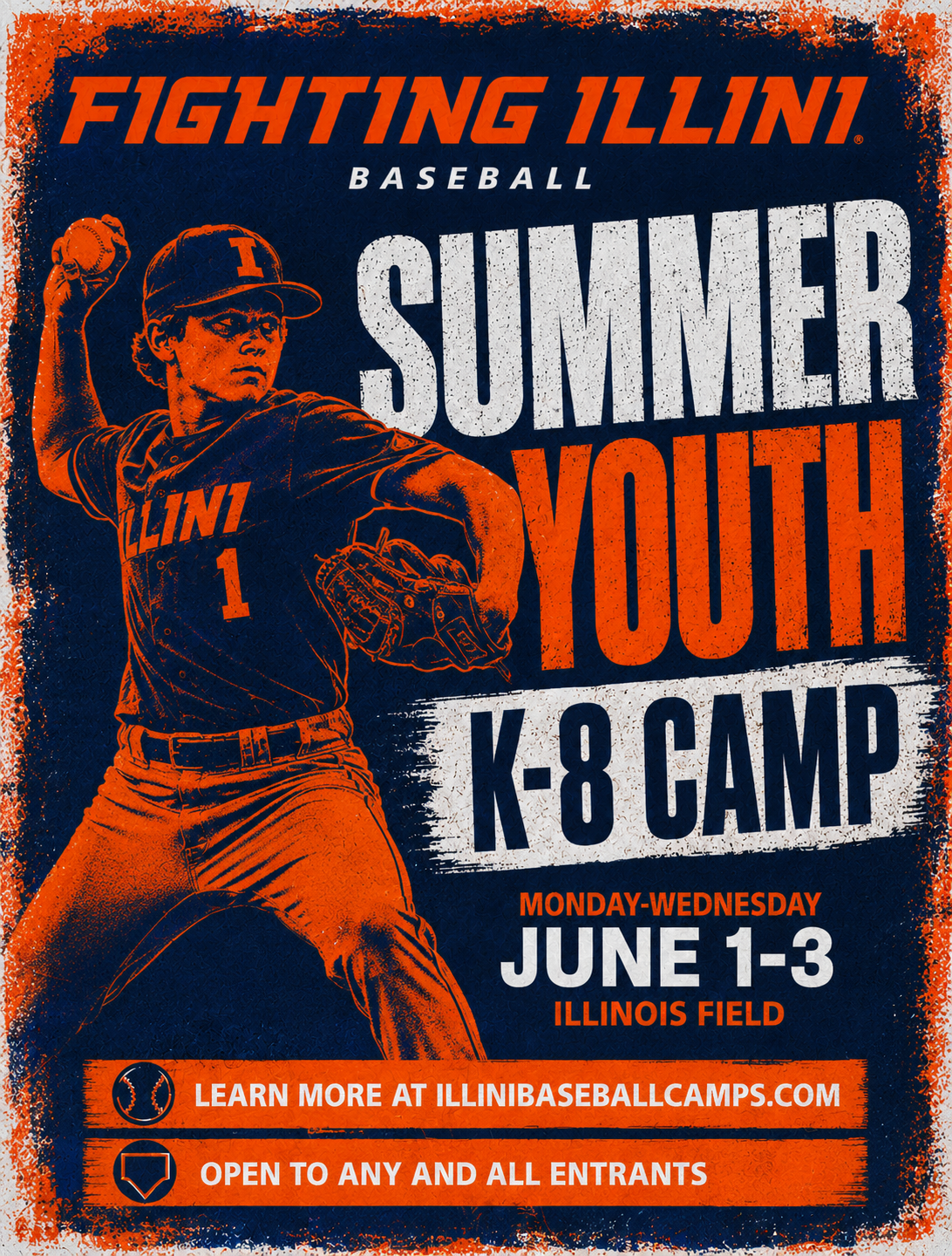 Illini Baseball Camps Facebook ad: Fighting Illini Baseball Camps