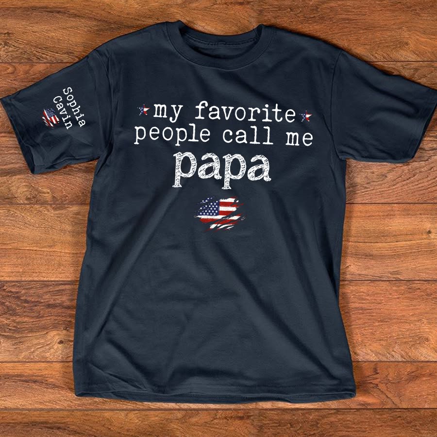 Family Facebook ad: Custom Grandpa Shirt My Favorite People Call Me Papa…