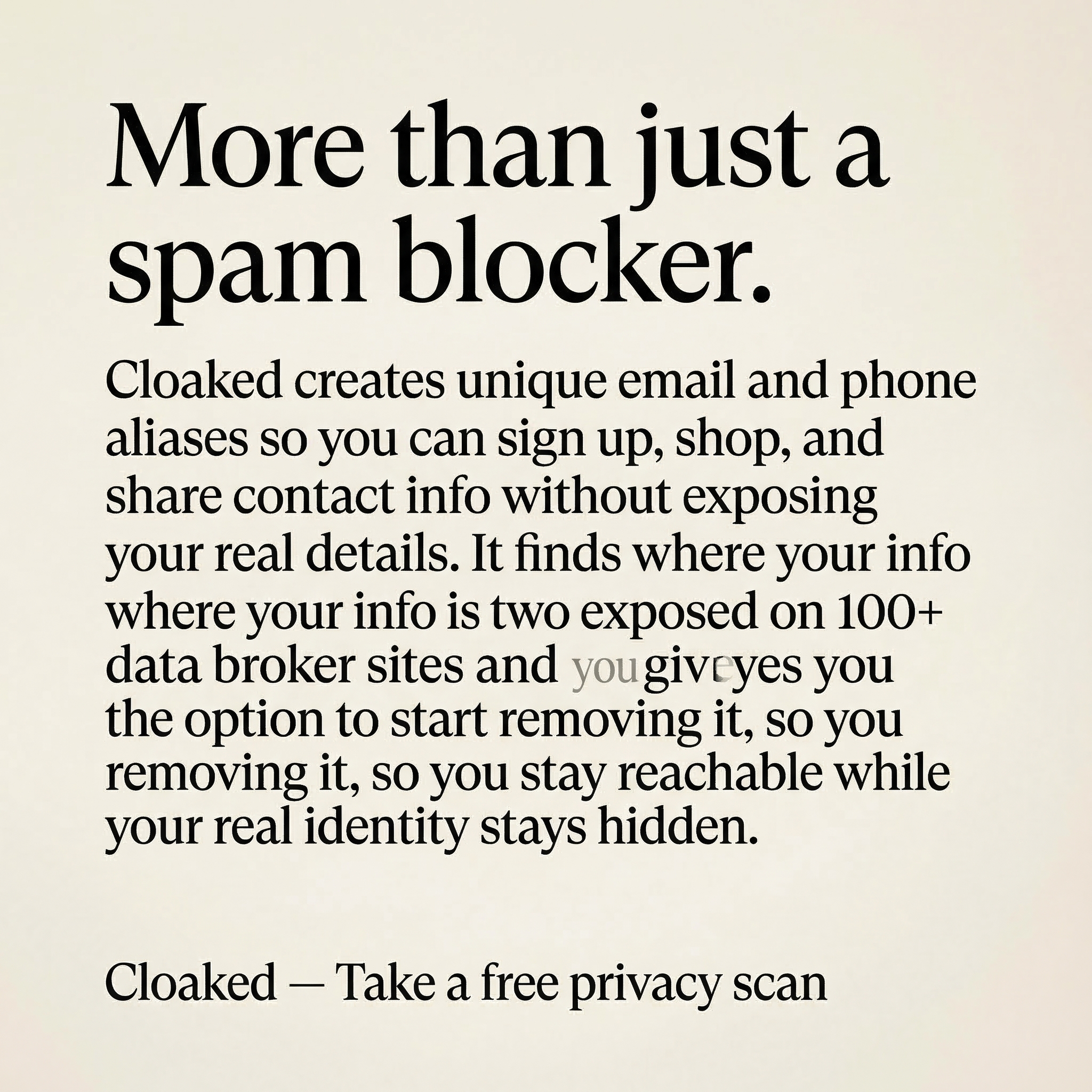 Cloaked Inc. Facebook ad