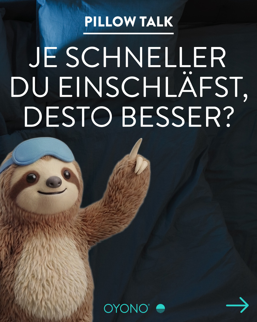 OYONO Facebook ad: Hast du Einschlafprobleme?