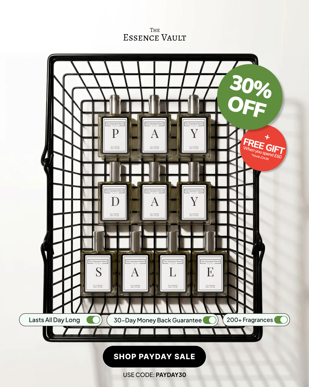 The Essence Vault Facebook ad