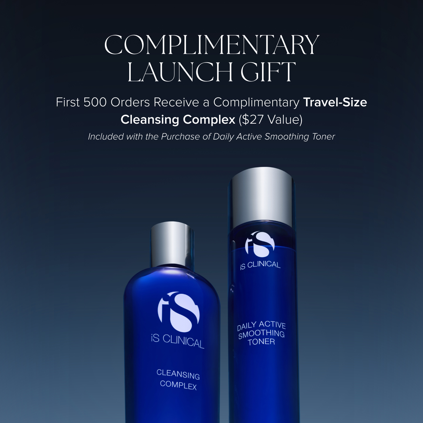 iS CLINICAL Facebook ad: NEW Daily Active Smoothing Toner