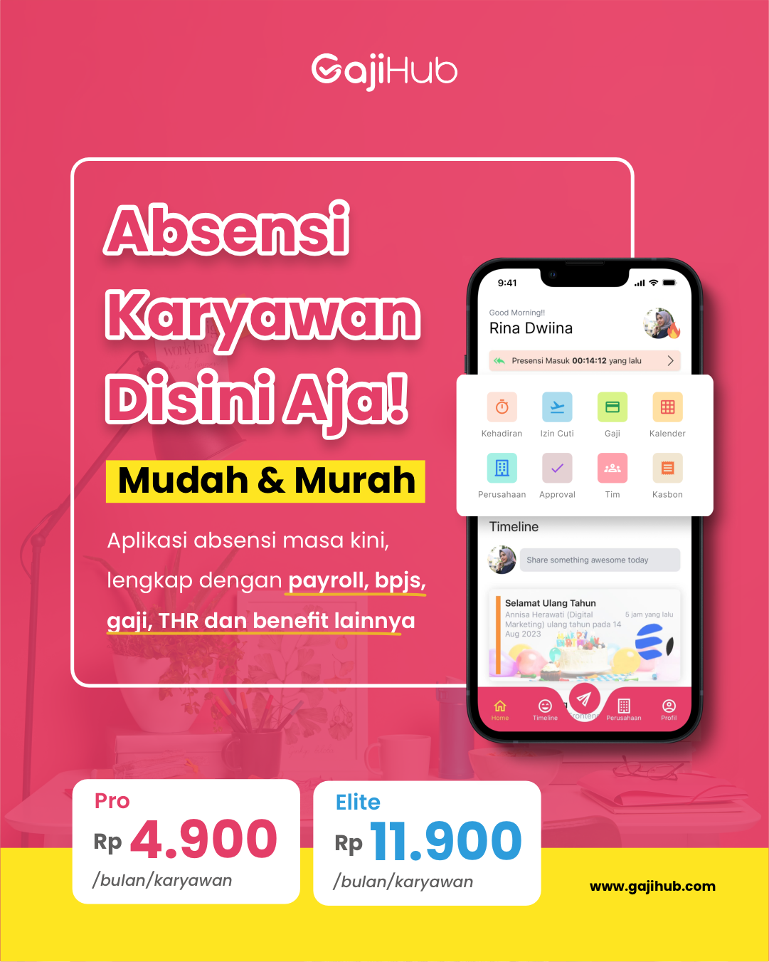 GajiHub Facebook ad