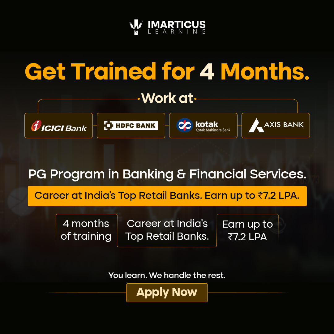 Imarticus Learning Certification Facebook ad: Postgraduate Program in Banking and Finance