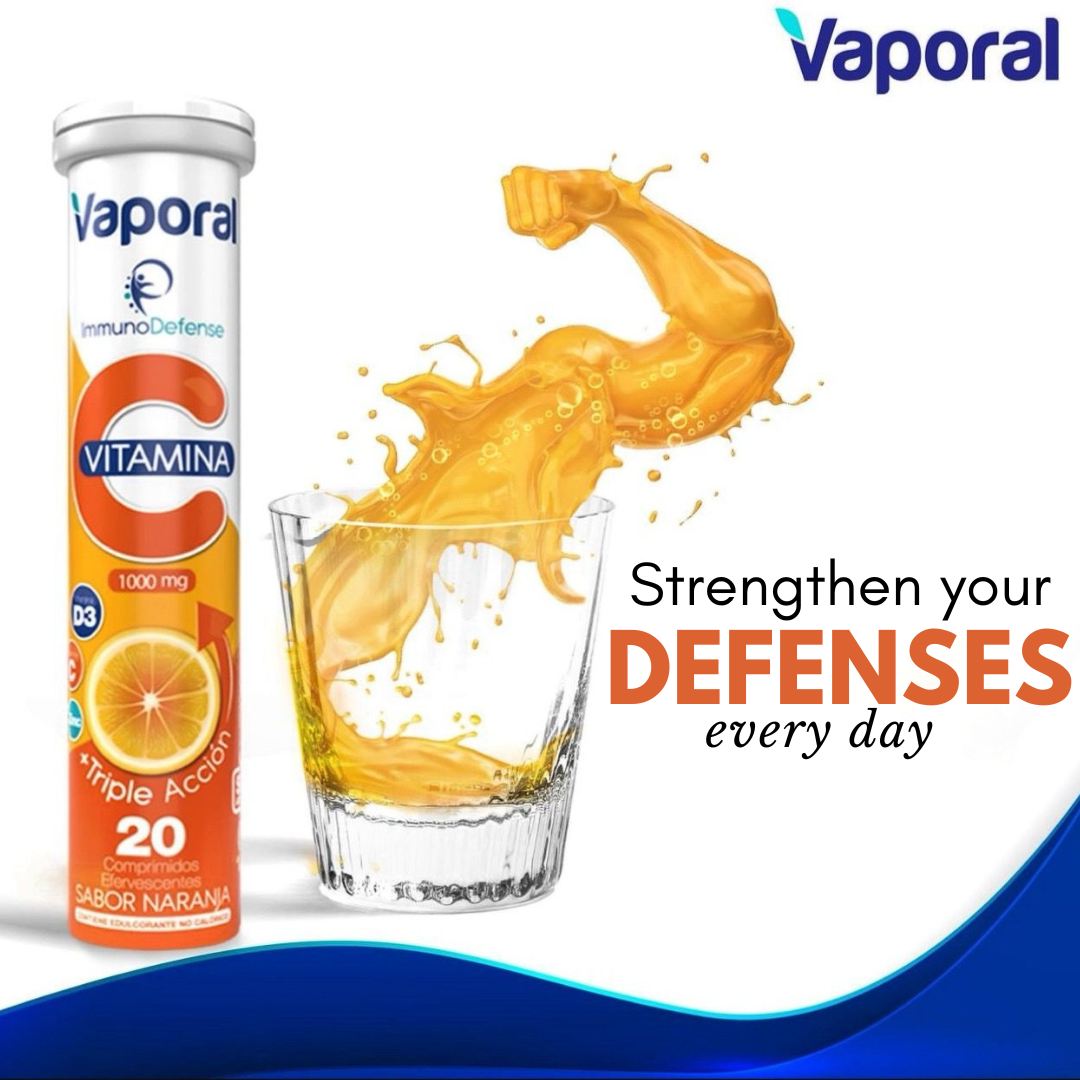 VaporalCuracao Facebook ad: Strengthen your DEFENSES every day with Vitamina C