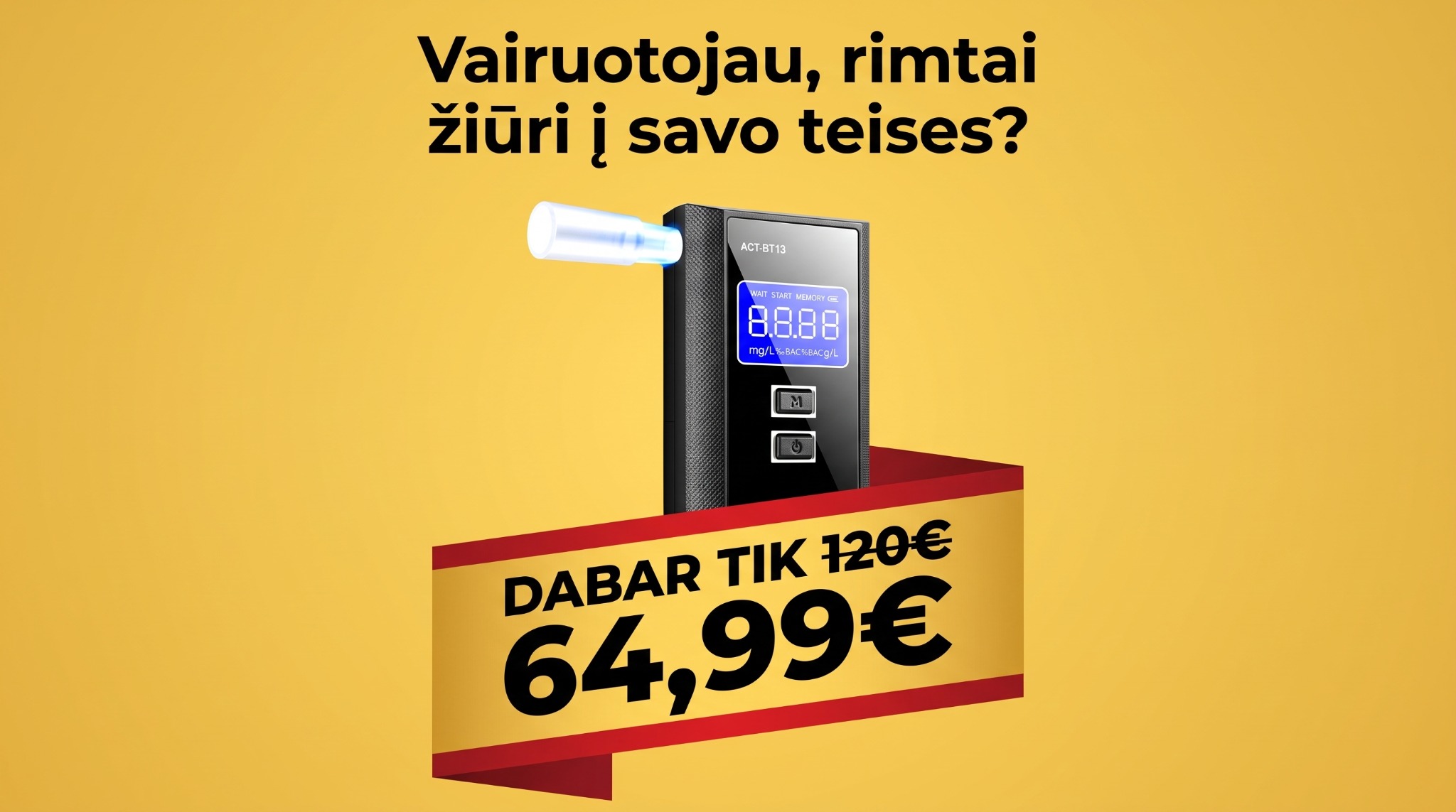 AutoLedai.lt - Rasime geriausią šviesą Jūsų kelionei Facebook ad: ClearDrive X7 PRO alkotesteris - Tavo teisių saugotojas