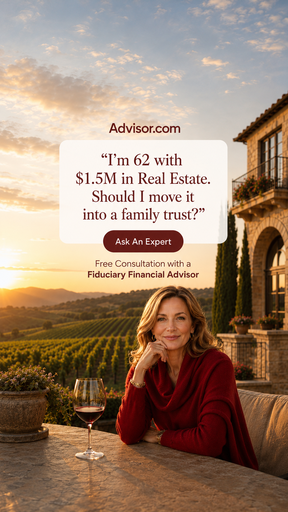 Advisor.com Facebook ad