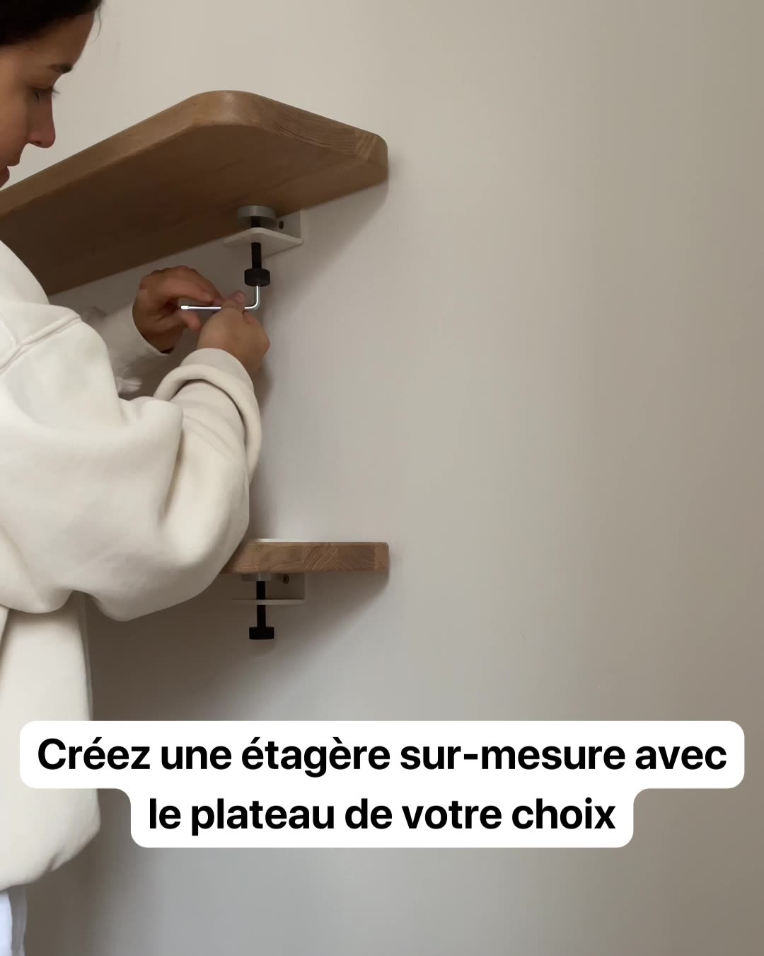 TIPTOE Facebook ad: Créer votre étagère murale sur-mesure