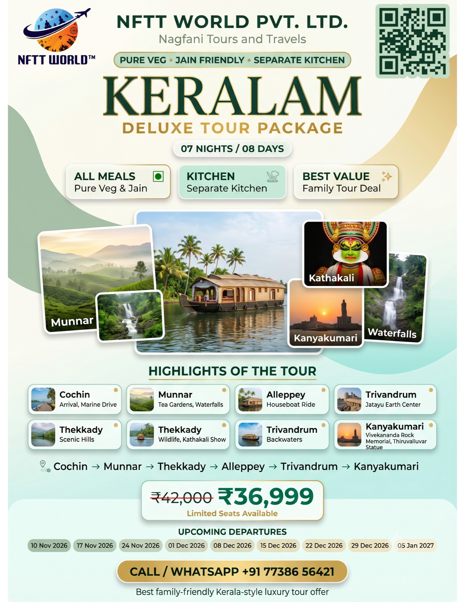 Nagfani Tours & Travel Facebook ad: Kerala in 8 Days: The Ultimate Deluxe Tour…