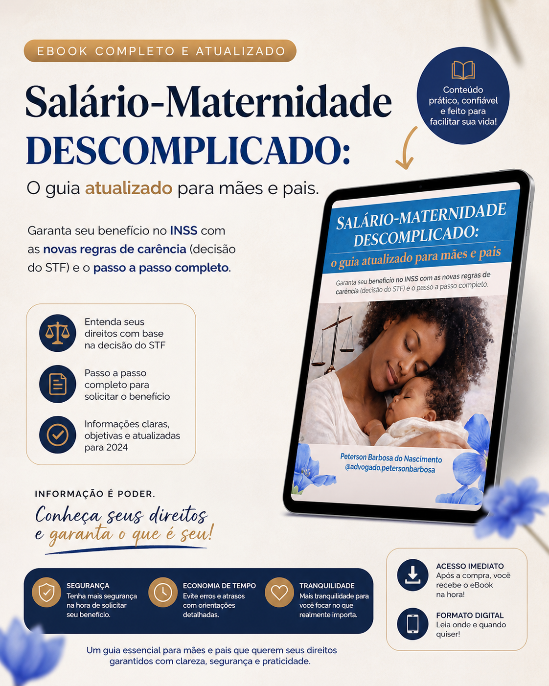 Advogado Peterson Barbosa do Nascimento Facebook ad: Garanta seu salário-maternidade