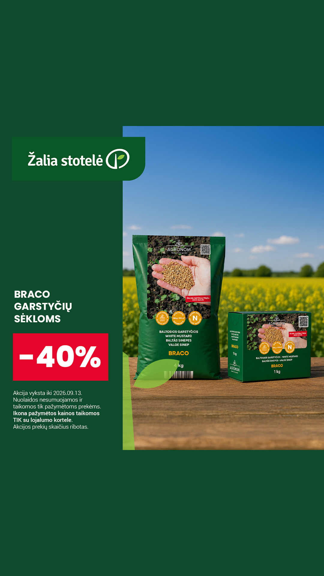 Žaliastotelė.lt Facebook ad