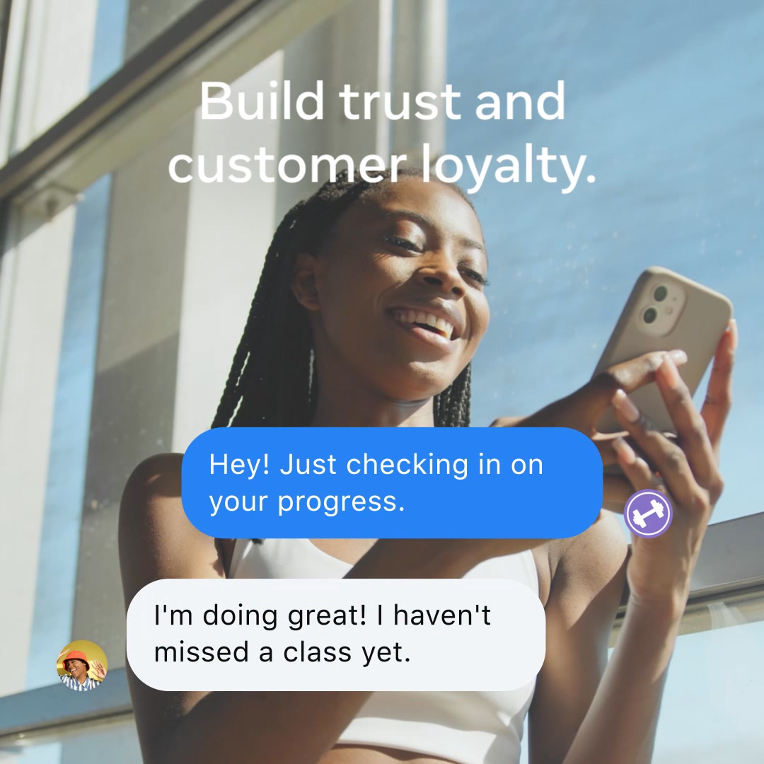 Meta for Business Facebook ad: Ads that click to message