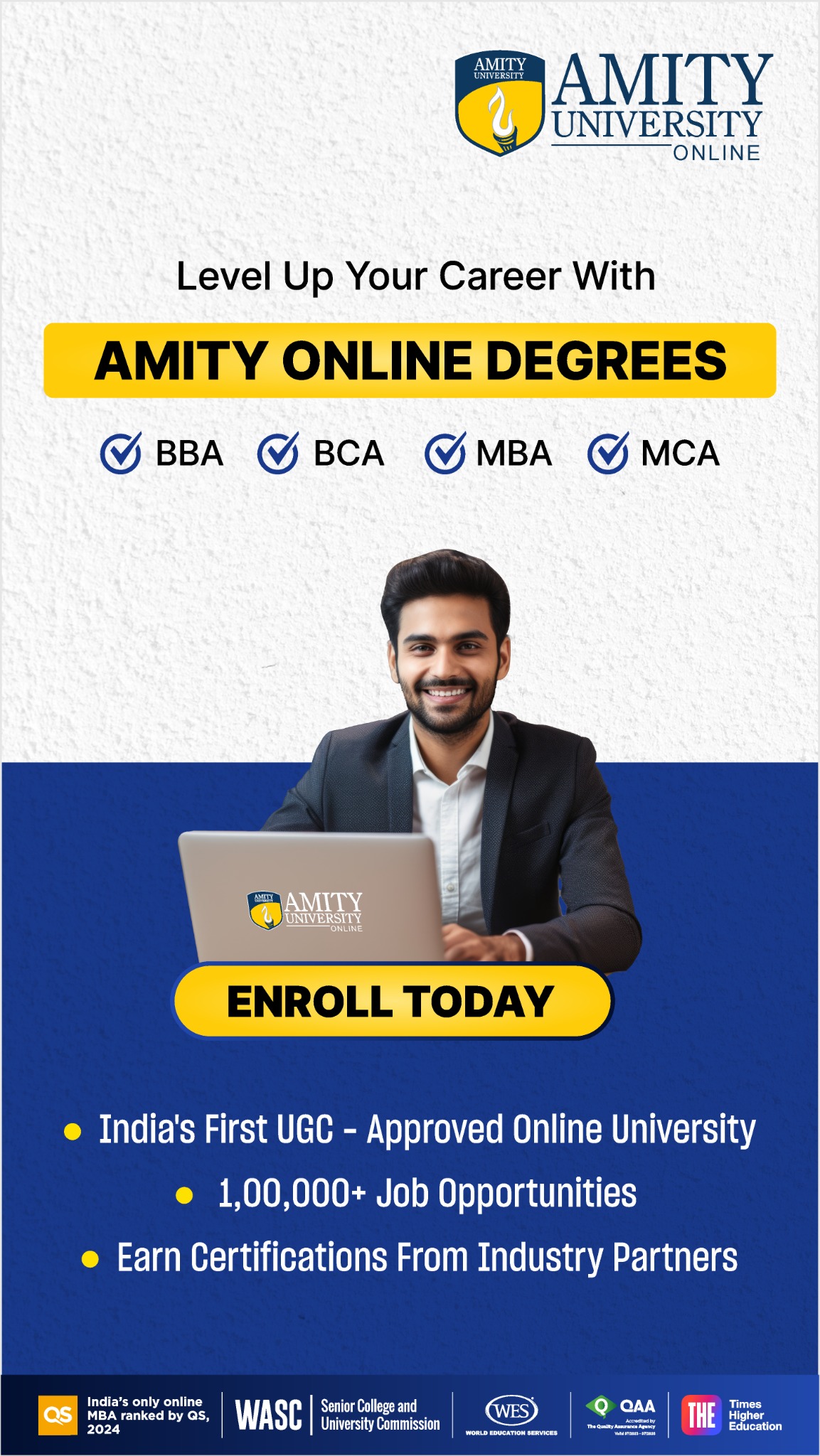 Amity Online Facebook ad