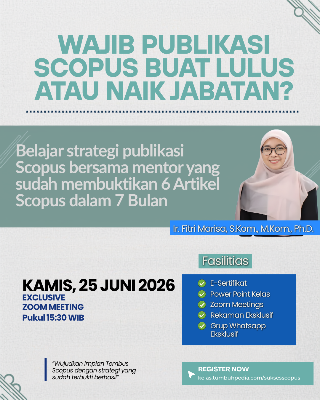 Tumbuhpedia Facebook ad: DAFTAR KELASNYA DI SINI YA!