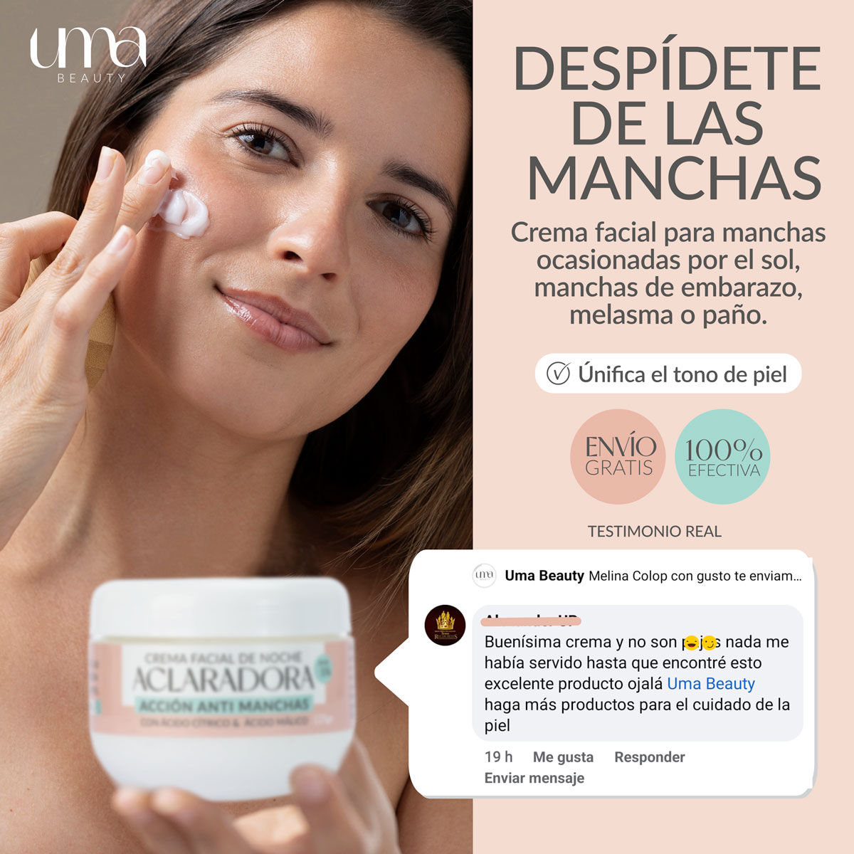 Uma Beauty Facebook ad