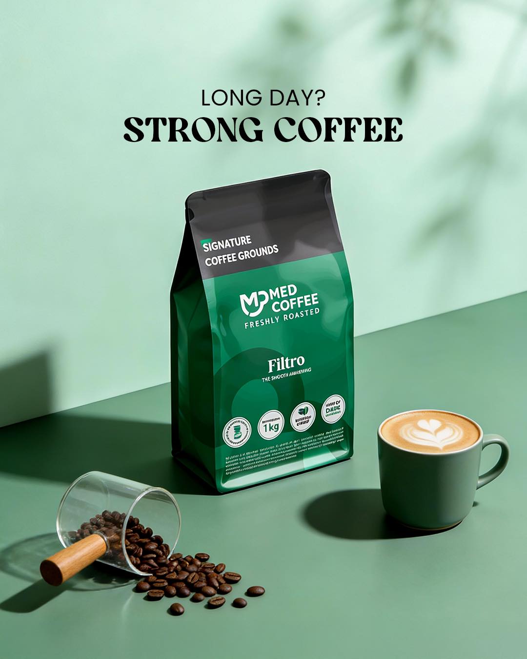 MedCoffee Facebook ad: Meet Filtro, our premium filter coffee.