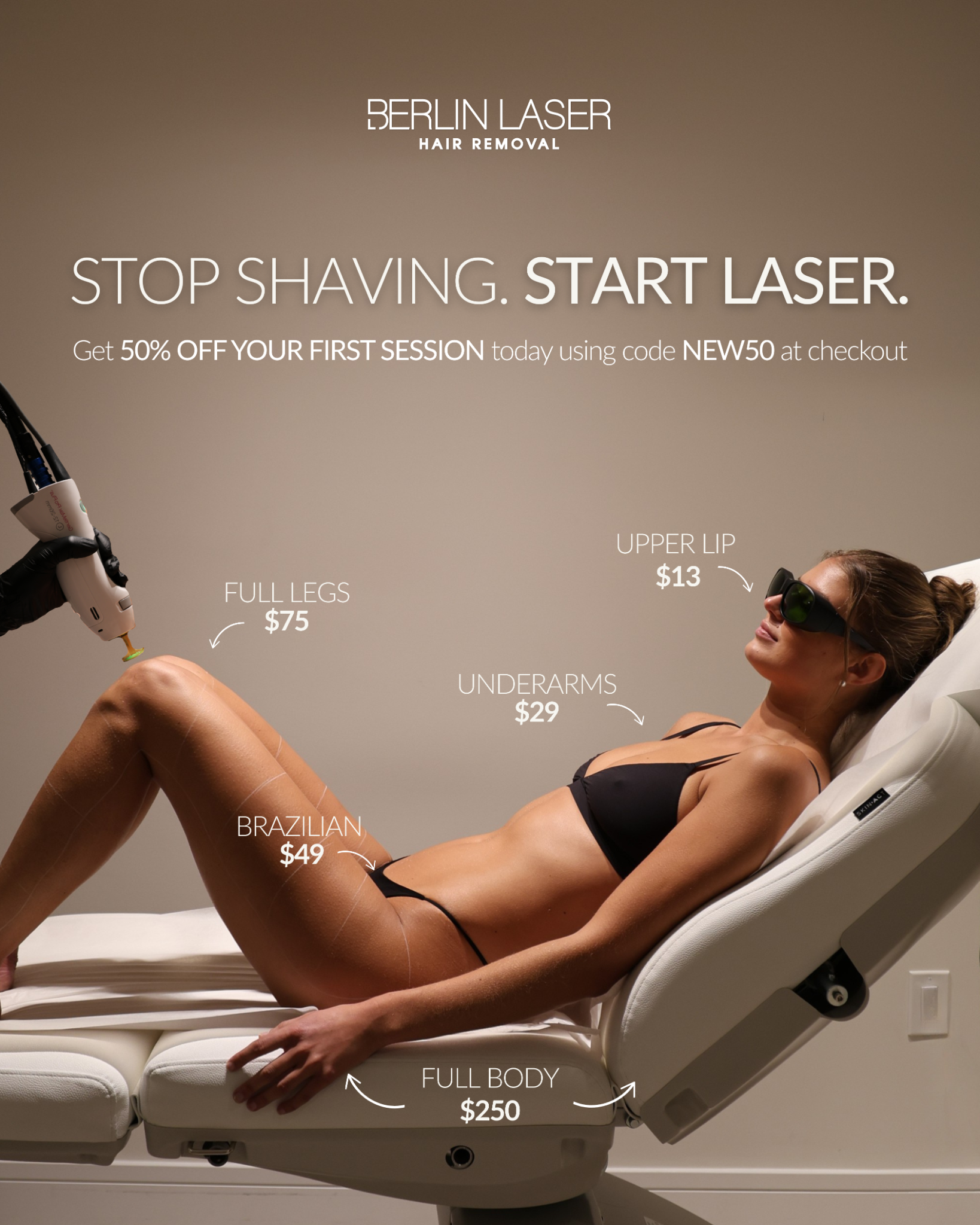 Berlin Laser Facebook ad from Feb 20, 2026