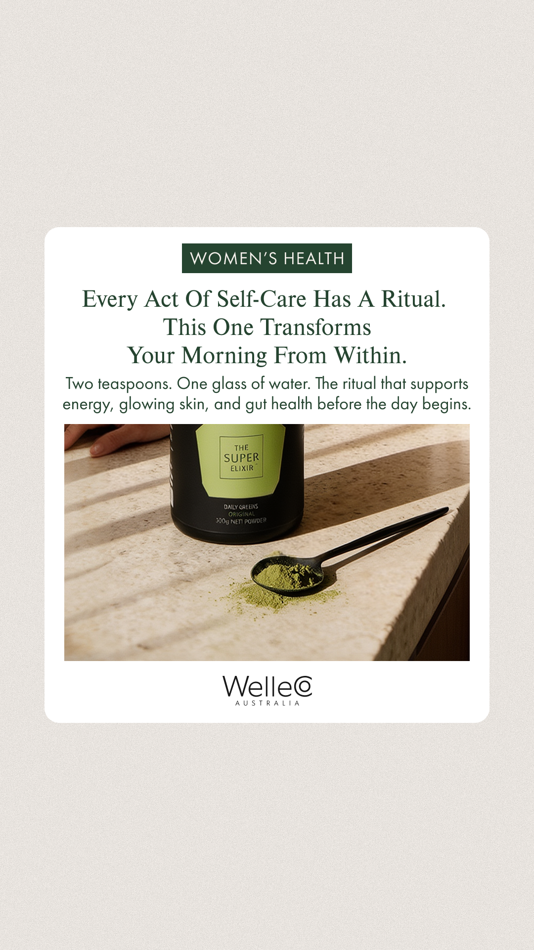 WelleCo Facebook ad