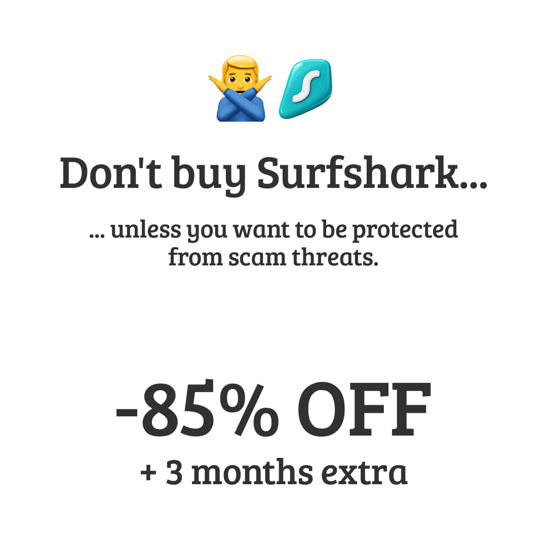 Surfshark Facebook ad