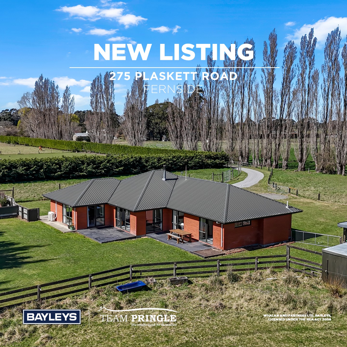Mark Pringle & Team - Bayleys Canterbury Facebook ad: New Listing // 275 Plaskett Road, Fernside