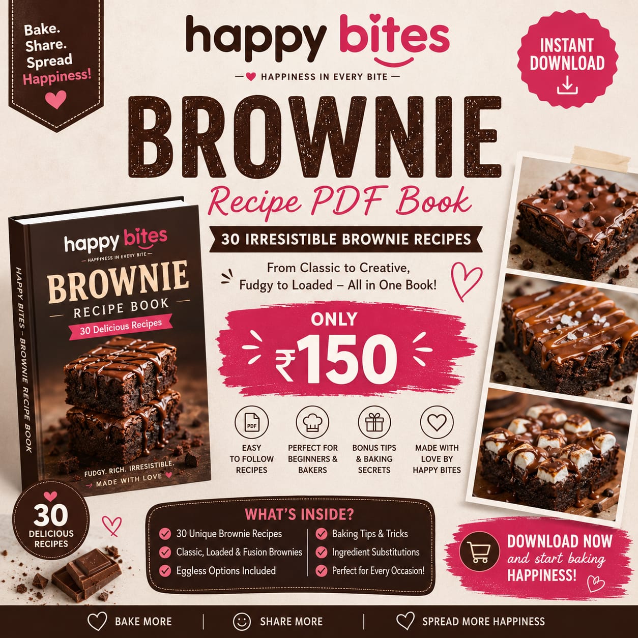 Happy kids, Healthy future Facebook ad: recipe pdf format book