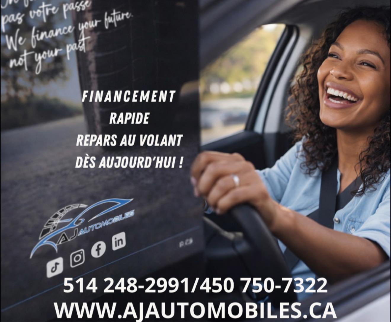AJ Automobiles Facebook ad: Trouvez votre prochain véhicule aujourd'hui
