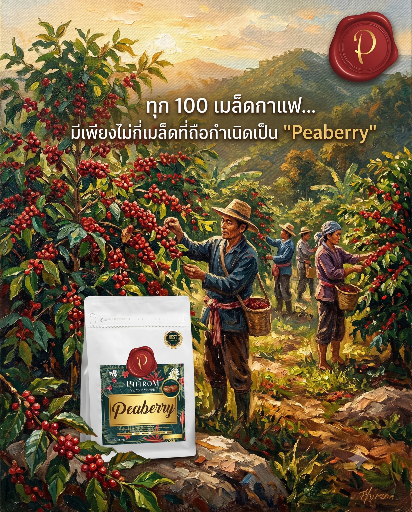 กาแฟคั่วภิรมย์ Phirom Coffee beans ปลีก-ส่ง Facebook ad