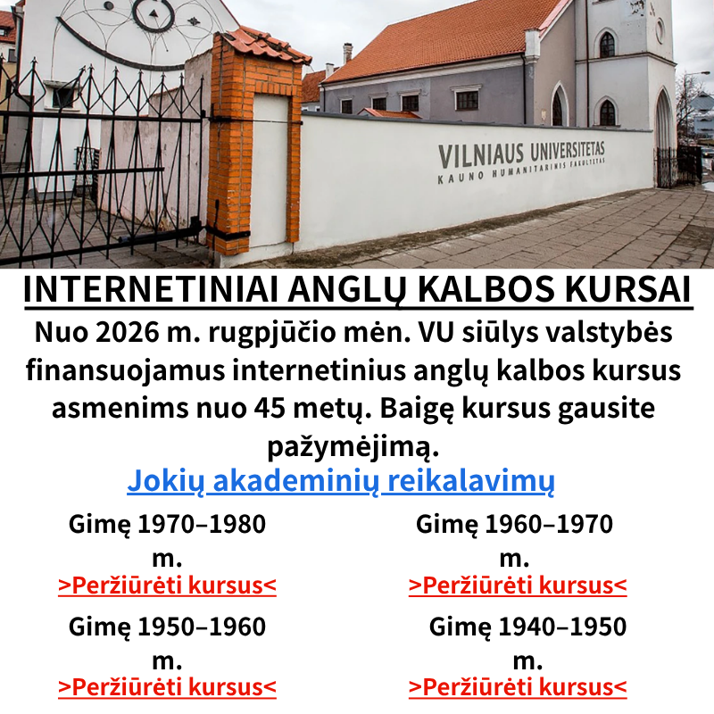 Senior Service002 Facebook ad: Internetiniai anglų kalbos kursai