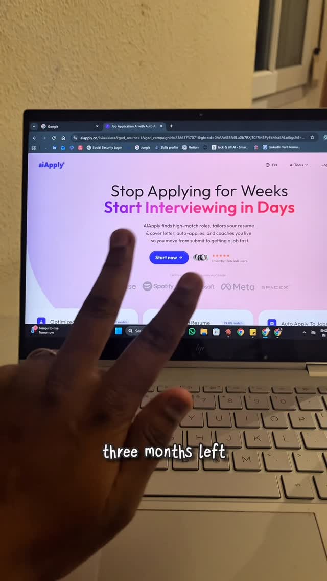 AI Apply Facebook ad: If 3 months were left on my visa…