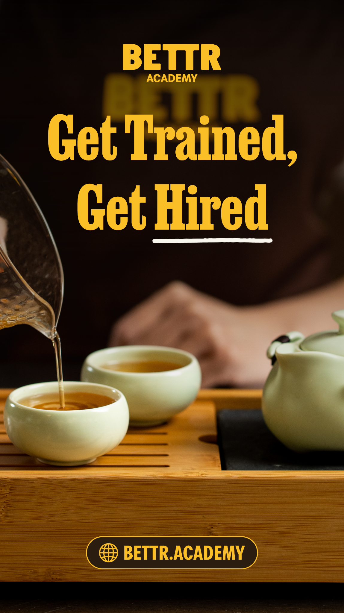 Bettr Academy Facebook ad: Start a new career in F&B today!