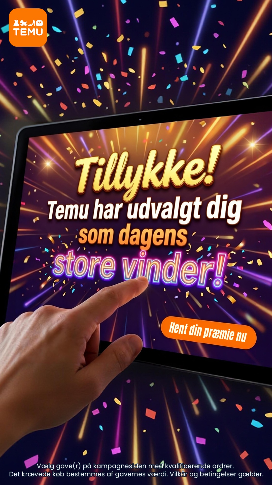 Temu Denmark Facebook ad