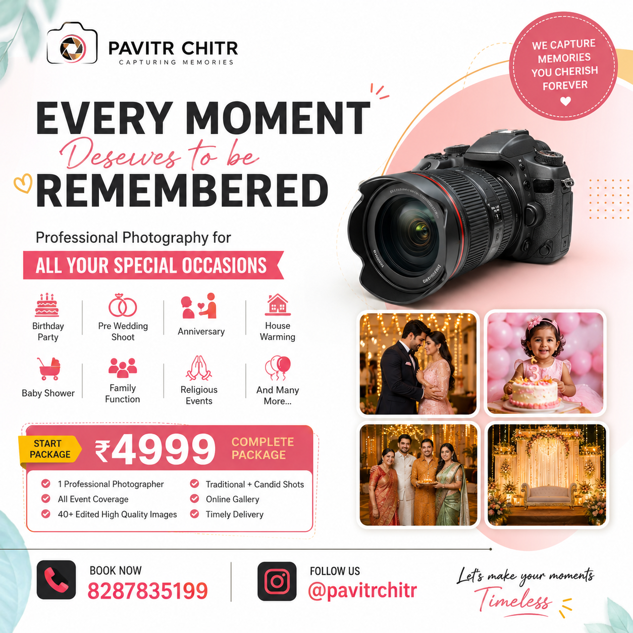 Pavitr Chitr Facebook ad: Family Function Photography in Delhi NCR