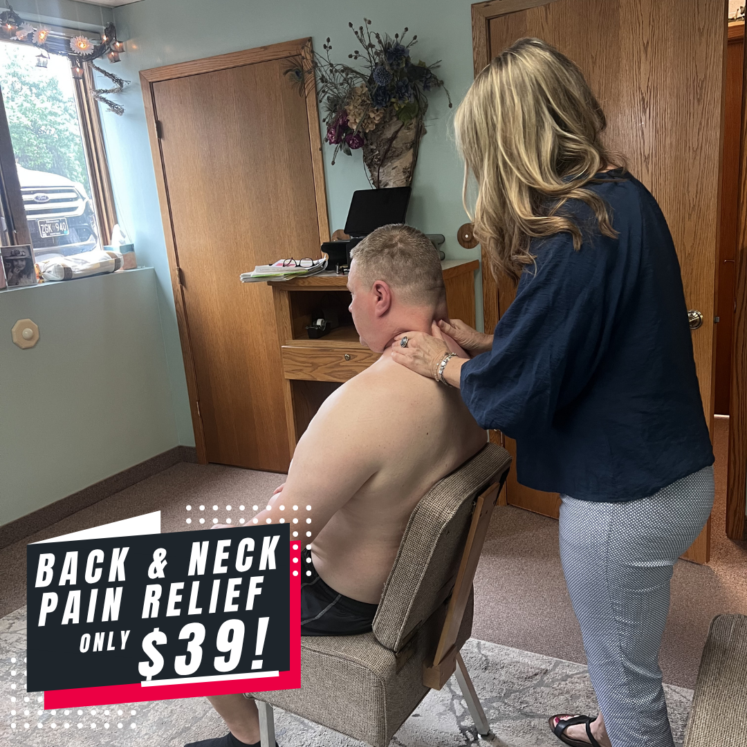 Studer Chiropractic, P.C. Facebook ad: Don’t Settle for Pain, Get Answers for $39!