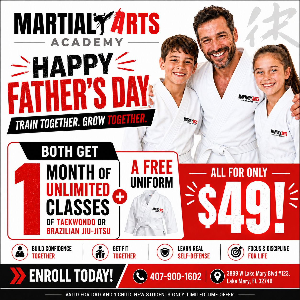 Martial Arts Academy Facebook ad