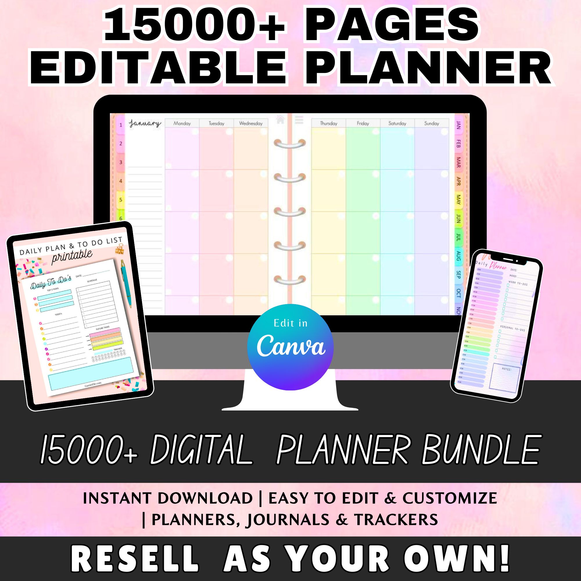 DigitalDot Facebook ad: 15,000 Pages Planners & Journals - Resell Rights!