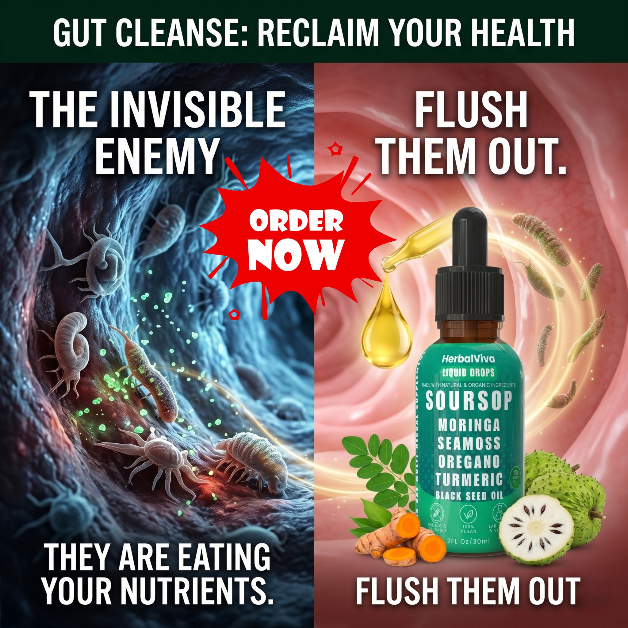 Herbalviva - Soursop Liquid Drops Facebook ad: Soursop Liquid Drops