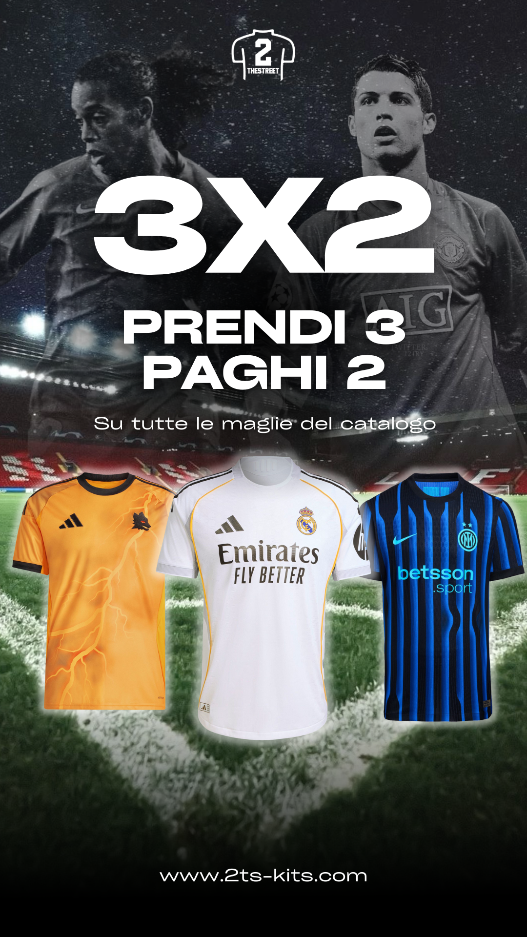 2thestreet Kits Facebook ad: Indossa la Maglia dei tuoi Idoli