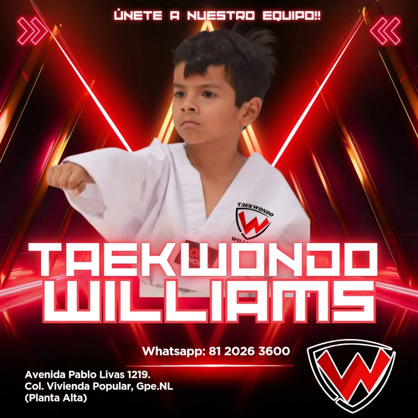 Taekwondo Williams Facebook ad: ÚNETE A NUESTRO EQUIPO
