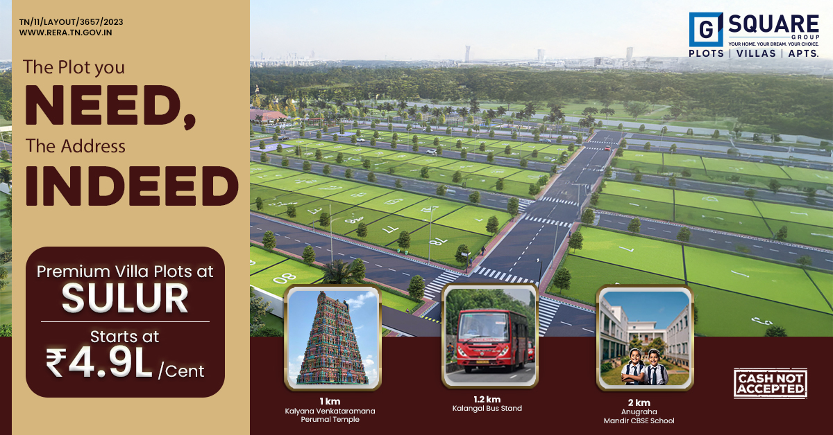 G Square Premium Plots Facebook ad