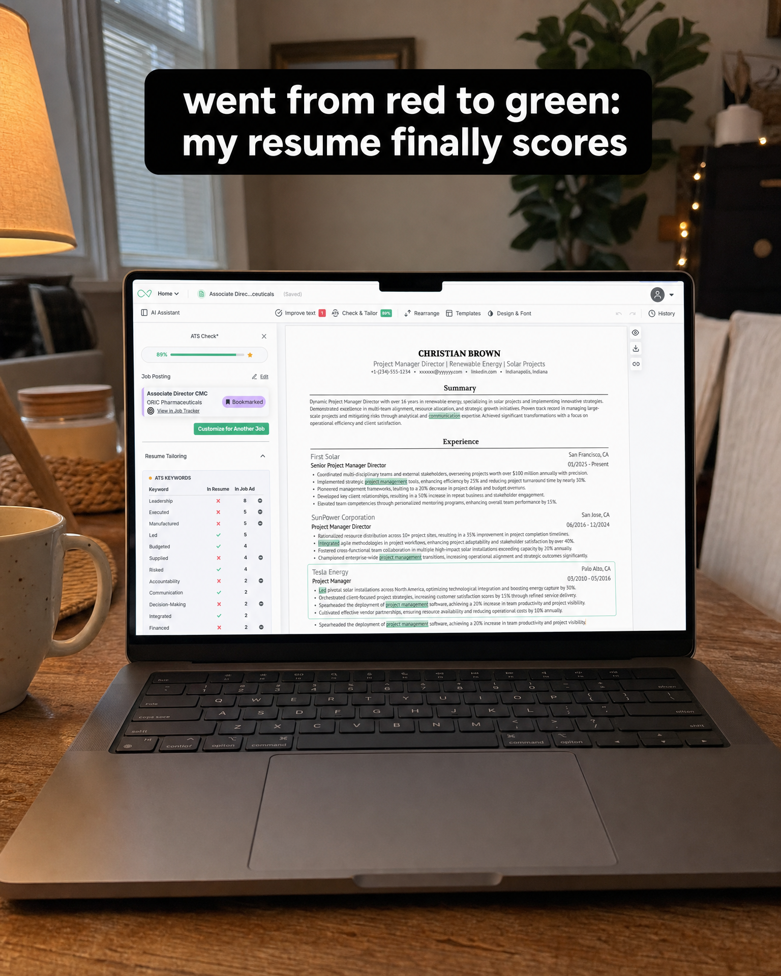 Enhancv Facebook ad: Not all resumes were created equal.