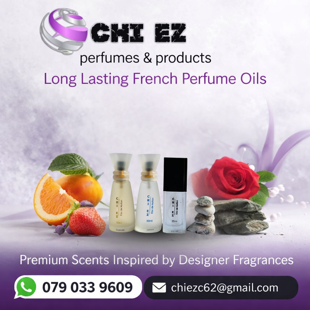 Chi ez perfumes and product Facebook ad: Smell Fresh. Smell Confident. Smell Luxury.