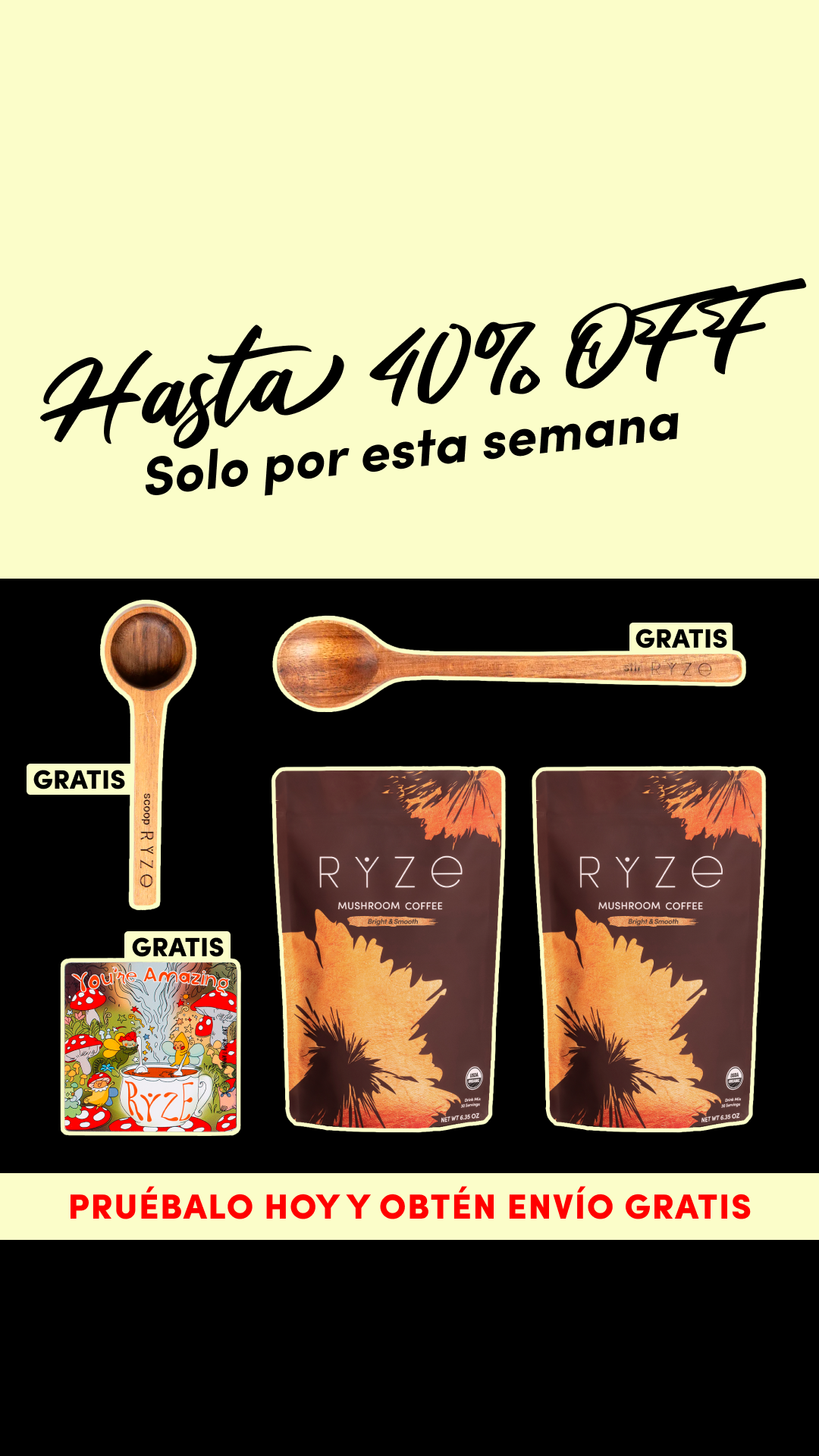 RYZE Superfoods Facebook ad