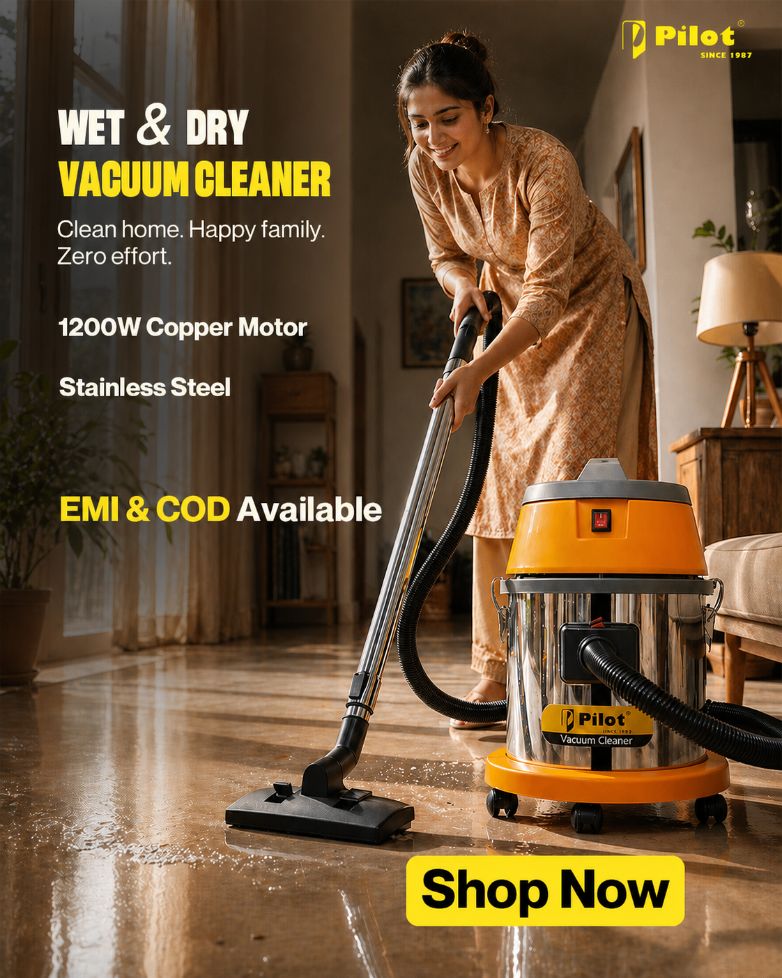 PILOT TOOLS Facebook ad: Best Wet & Dry Vacuum Cleaner