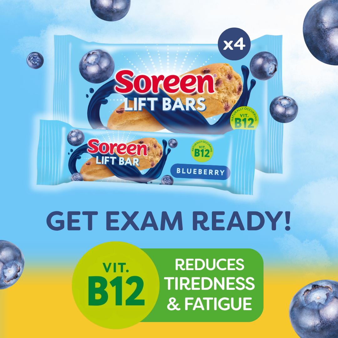 Soreen Facebook ad: POV: it’s your 3rd hour of revision and…