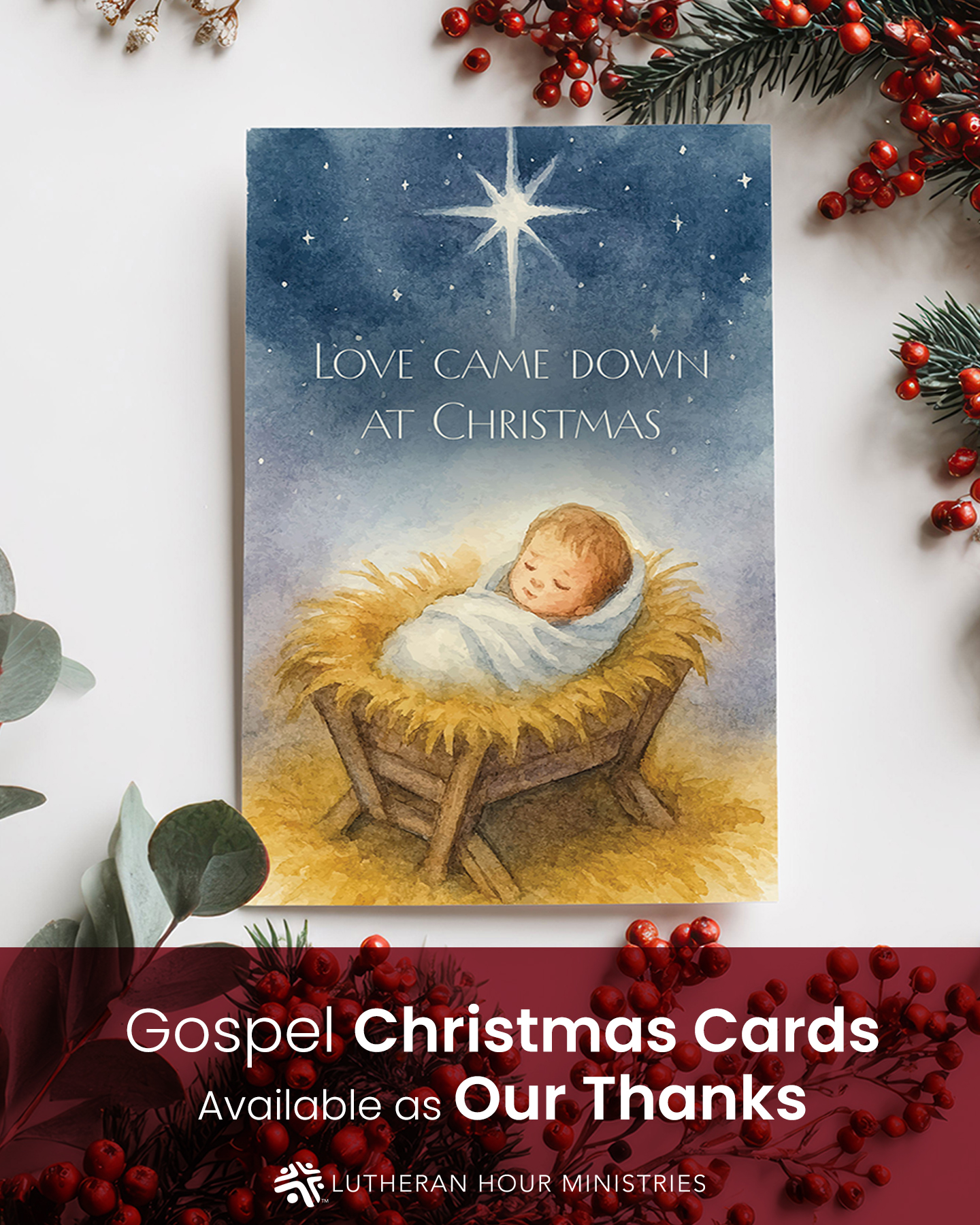 Lutheran Hour Ministries Facebook ad: Share Christ’s Hope This Christmas