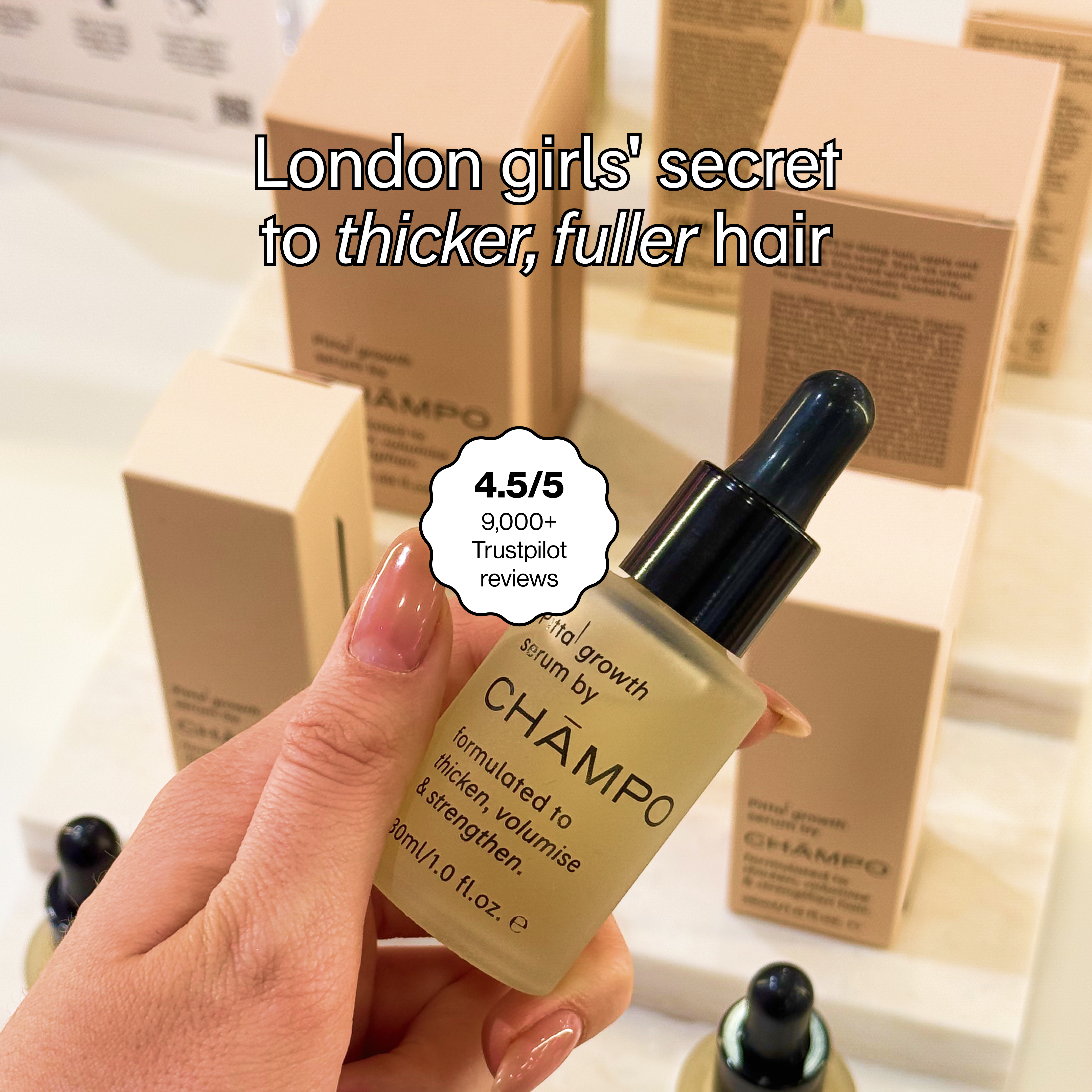 Chāmpo Haircare Facebook ad