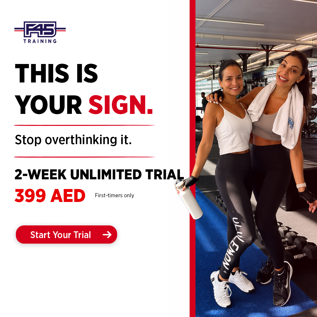 F45 Training Dubai Motor City Facebook ad