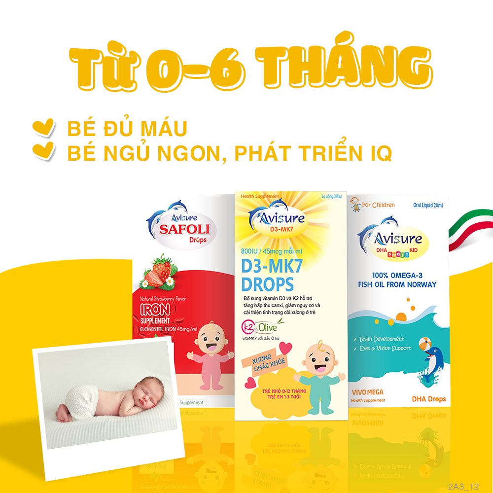 Avisure drop Kids - Sắt Kẽm hữu cơ MỸ D3MK7 DHA cho bé từ 0 tháng tuổi Facebook ad